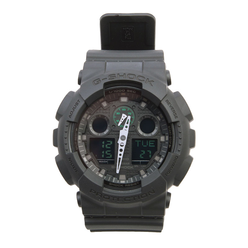  серые часы  Casio G-Shock GA-100MB GA-100MB-1A - цена, описание, фото 1